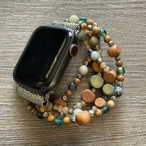 Handmade stretchy apple watch band, 44mm.